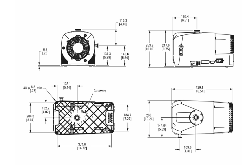 安捷伦IDP-15漩涡真空泵尺寸