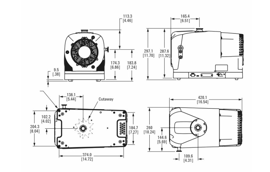 安捷伦IDP-10真空泵尺寸