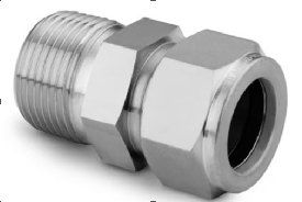 世伟洛克不锈钢卡套管接头，外螺纹连接，1 in. 卡套管外径 x 1 in. 外螺纹 NPT